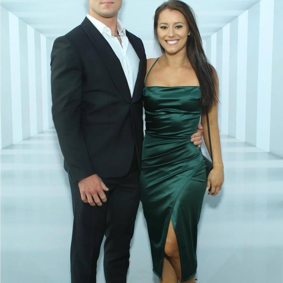 Emerald midi formal dress - Picture 4 of 6